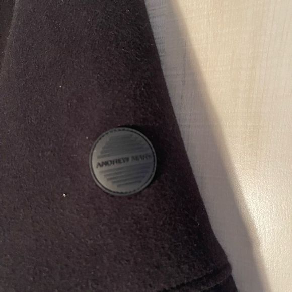 Andrew Marc black fleece coat jacket, size XXL - Picture 6 of 13